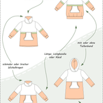 Yuna – Sweatkleid oder Longhoodie mit Teilungsnähten Gr. 86-158 - Sewando