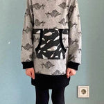 Yuna – Sweatkleid oder Longhoodie mit Teilungsnähten Gr. 86-158 - Sewando