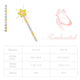 Einhorn Set Kristall, Zauberstab und Regenbogen Stickdatei, magisches Kindermotiv für deine Stickmaschine