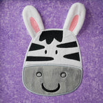 Stickdatei Applikation 3D Zebra mit abstehenden Ohren - Sewando