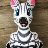 ITH Plüschtier „Zebra Sophie“ | Für 20x30 Rahmen | In-the-Hoop Plushie | Stickdatei | Embroidery Design | alle Formate | Sofort-Download