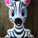 ITH Plüschtier „Zebra Sophie“ | Für 20x30 Rahmen | In-the-Hoop Plushie | Stickdatei | Embroidery Design | alle Formate | Sofort-Download