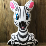 ITH Plüschtier „Zebra Sophie“ | Für 20x30 Rahmen | In-the-Hoop Plushie | Stickdatei | Embroidery Design | alle Formate | Sofort-Download