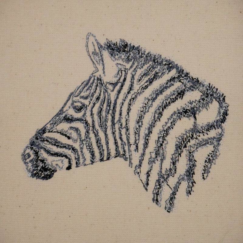 Stickdatei Zebra Scribble in 4 Größen - Sewando