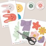 Girlande mit Ostermotiven - Osterdeko (Printable für Schere oder Plotter - Sewando