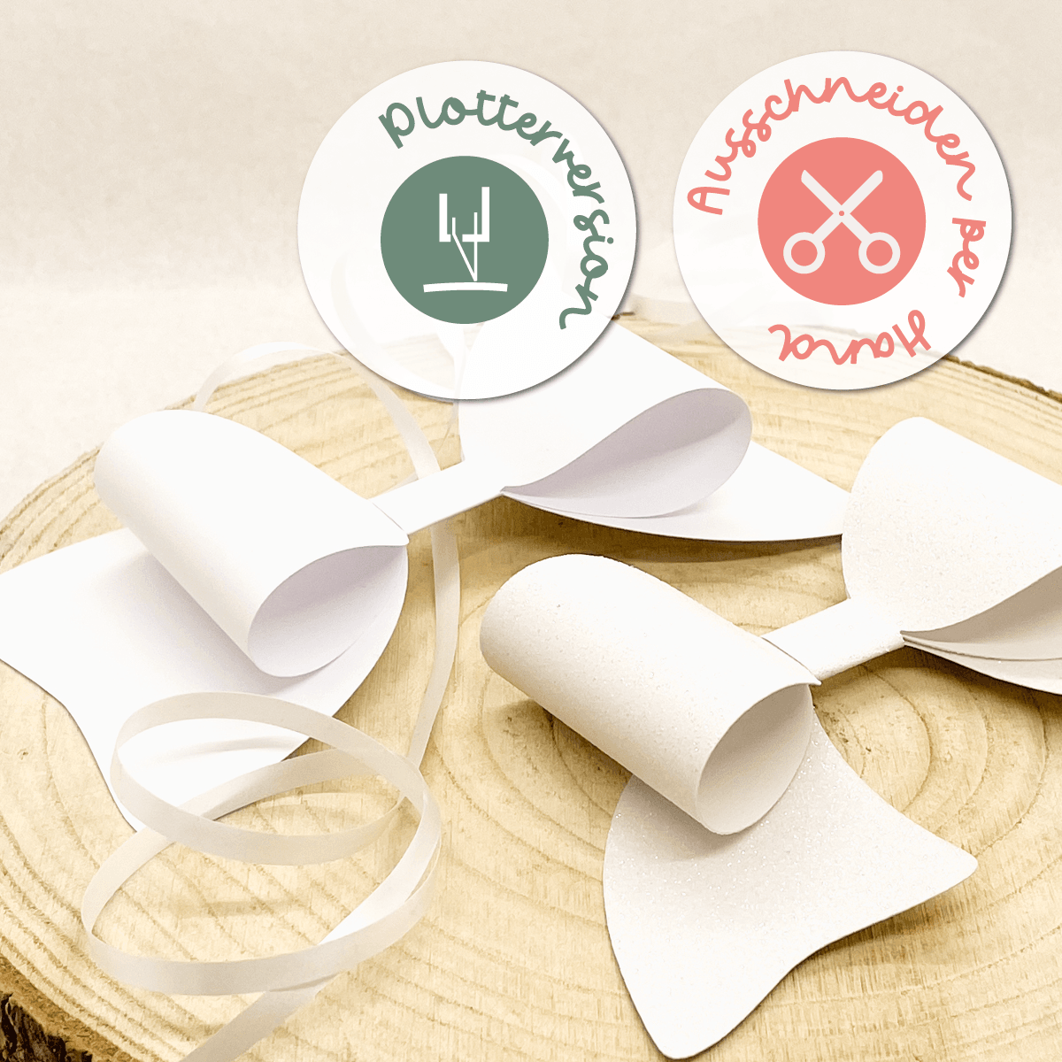 Große Schleifen als Geschenk-Deko - Druckvorlage oder Plotterdatei - Sewando