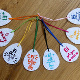 Stickdatei - 8 Ostereier "Sprüche"