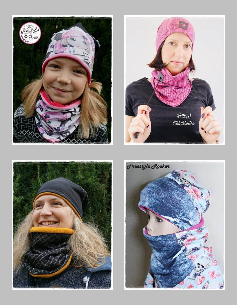 Schnittmuster Bealoo Mütze & Loop KU 43 - 57 - Sewando