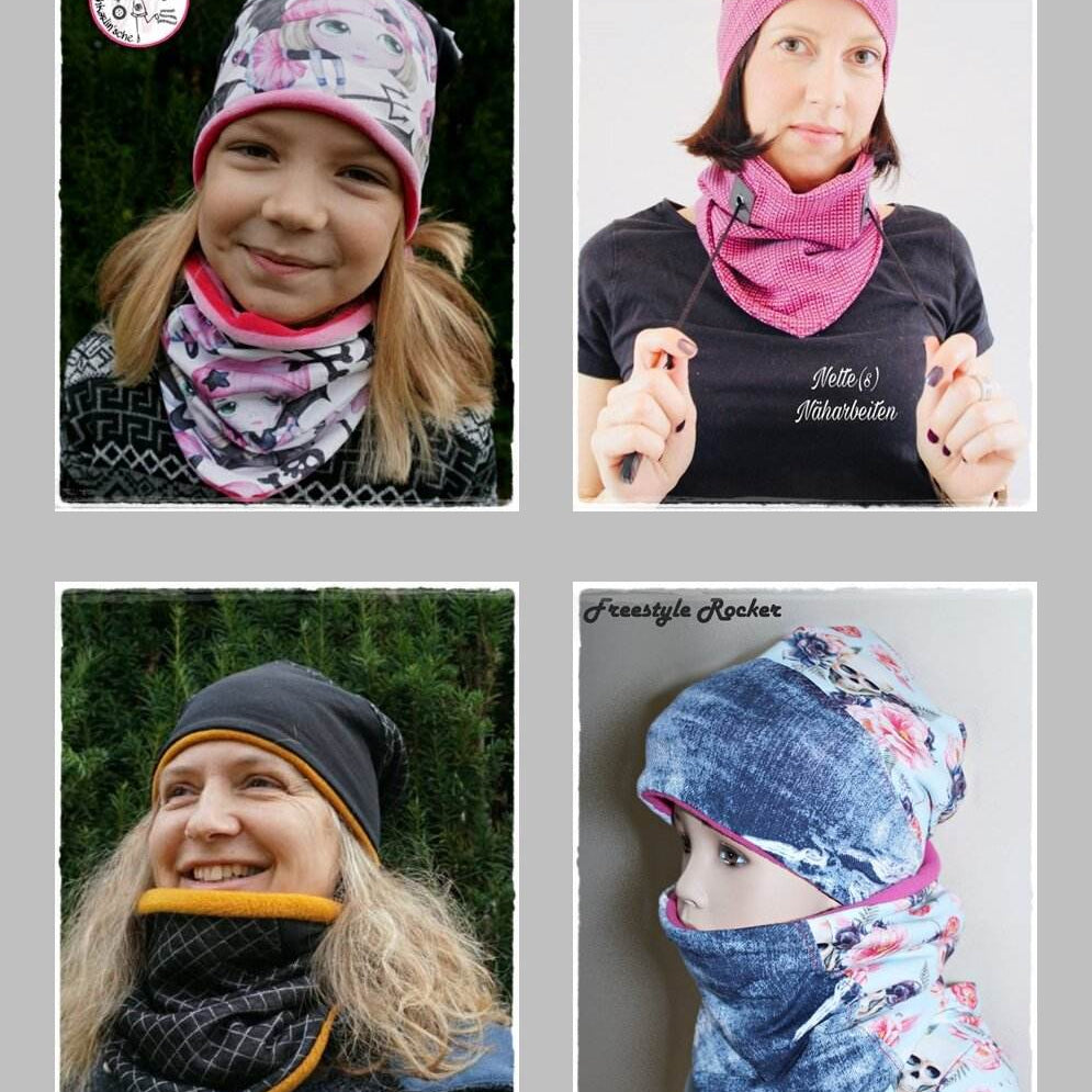 Schnittmuster Bealoo Mütze & Loop KU 43 - 57 - Sewando